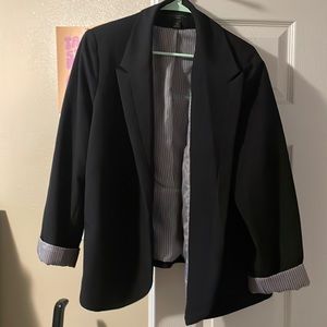 Plus size black blazer